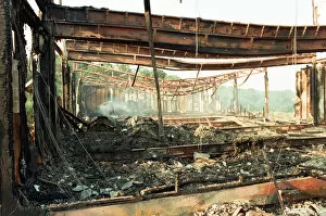 Images Dated 22nd August 1996: A fire totally gutted the Eston Ski Village building. 22nd August 1996