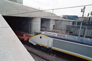 Images Dated 20th June 1993: The first Eurostar test train hauled through the Channel Tunnel from France to Britain