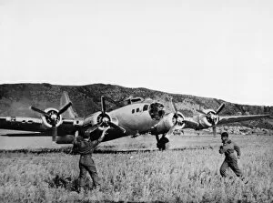 Airfields Gallery: The first RAF Flying Fortresses to land at Lagens Airfield in the Portuguese owned Azores
