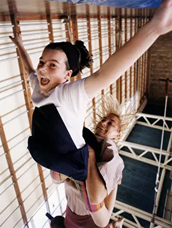 First years at St Antony's are getting a three day insight into Big Top techniques First years at St Antony's are getting a three day insight into Big Top techniques