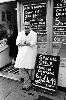 Fishmonger Stephen Harrison outside his Lodge Lane shop