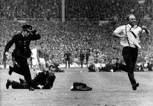 Football FA Cup Final 1966 Fan On Pitch May 1966 Football FA Cup Final 1966 Fan On Pitch May 1966