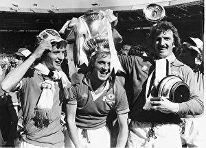Football FA Cup Final 1977 Liverpool V Manchester United winners Man United Jimmy Nicholl