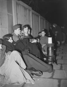 Football Leyton Orient Elsie waits in Queue for Cup Tickets for game with Football Leyton Orient Elsie waits in Queue for Cup Tickets for game with