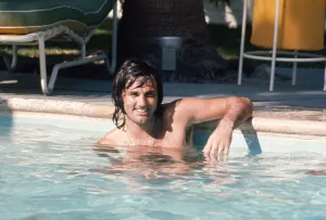 Footballer George Best relaxes in a swimming pool at his home in Palm Springs Footballer George Best relaxes in a swimming pool at his home in Palm Springs