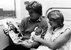 Footballer Gordon McQueen with his wife Yvonne and their new born daughter Hayley McQueen