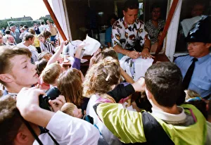 Images Dated 27th August 1990: Footballer Paul Gascoigne - Gazza Paul Gascoigne officially opening the stand