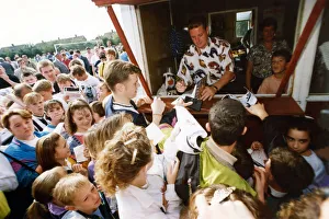 Images Dated 27th August 1990: Footballer Paul Gascoigne - Gazza Paul Gascoigne officially opening the stand