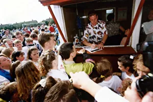 Images Dated 27th August 1990: Footballer Paul Gascoigne - Gazza Paul Gascoigne officially opening the stand