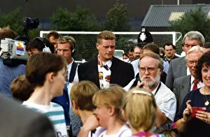 Images Dated 27th August 1990: Footballer Paul Gascoigne - Gazza Paul Gascoigne officially opening the stand