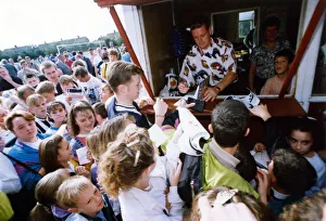 Images Dated 27th August 1990: Footballer Paul Gascoigne - Gazza Paul Gascoigne officially opening the stand