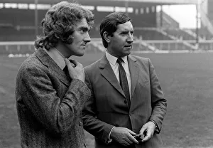 Footballer Ted McDougall stands beside his new manager Frank O' Footballer Ted McDougall stands beside his new manager Frank O'