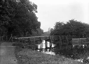 Images Dated 9th September 2016: Footbridge over Colne Brook, Iver, Buckinghamshire 1930