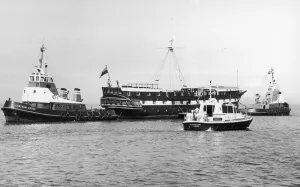 The Foudroyant the only surviving Royal Navy frigate from the Napoleonic era being move The Foudroyant the only surviving Royal Navy frigate from the Napoleonic era being move