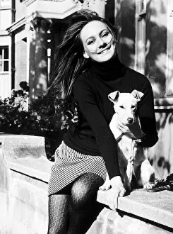 Celebrity Pets Gallery: Francesca Annis Actress with her Dog 'Tramp'