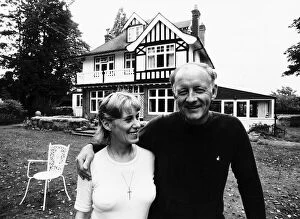 Images Dated 1st October 1980: Frank Bough TV Presenter with wife Nesta at home near Maidenhead