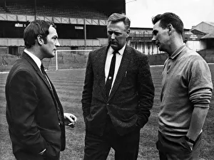 Frank Clough, talks to Derby County manager, Brian Clough (right) and his right hand man Frank Clough, talks to Derby County manager, Brian Clough (right) and his right hand man