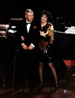 Frank Sinatra singer and actor with Liza Minneli April 1989 Frank Sinatra singer and actor with Liza Minneli April 1989