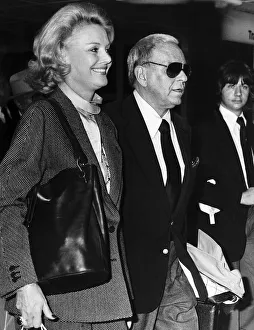 Frank Sinatra Singer with wife leaving Heathrow Airport Frank Sinatra Singer with wife leaving Heathrow Airport