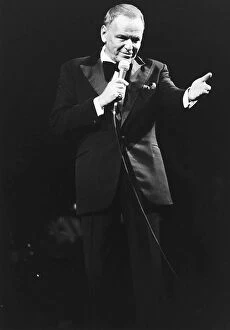 Frank Sinatra during one of his smash hit concerts at the Albert hall in London