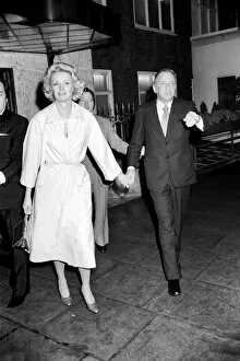 Images Dated 15th May 1975: Frank Sintara and his girlfriend Barbara Marx leaving Claridges on the way to Mirabellas