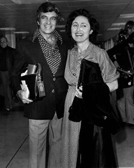 Frankie Vaughan Actor and Singer with his wife Stella at Heathrow Airport for an