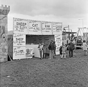Freaks sideshow at Silcocks Fair at Skelmersdale 17th May 1973