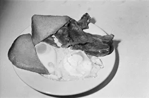 Images Dated 9th August 1970: Fried Eggs, Fried Bacon and Fried Bread on a plate. Picture taken 9th August