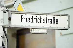 Images Dated 7th April 1995: Friedrichstrasze, Street sign, central Berlin, Germany, 7th April 1995
