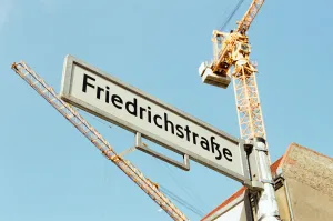 Images Dated 7th April 1995: Friedrichstrasze, Street sign, central Berlin, Germany, 7th April 1995