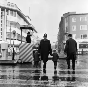 East Yorkshire Gallery: The friendly Police of Hull, East Yorkshire, help twins Margaret and Heather Kelly