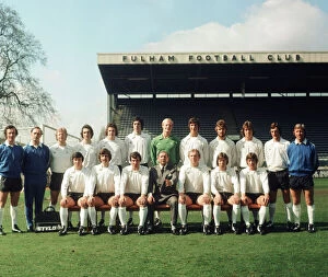 Images Dated 1st April 1975: Fulham Football Club pose for a squad photograph at Craven Cottage. April 1975