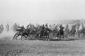 Images Dated 1st September 1977: A game of Buzkashi in the Afghan town of Mazar e Sharif