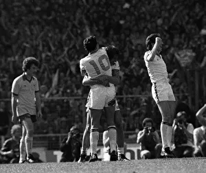 Game Over as West Ham's Trevor Brooking and Billy Bonds hug each other Game Over as West Ham's Trevor Brooking and Billy Bonds hug each other