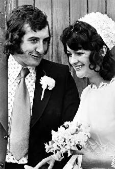 Gareth Edwards (a Welsh rugby union player) and his bride Maureen Edwards on their Gareth Edwards (a Welsh rugby union player) and his bride Maureen Edwards on their