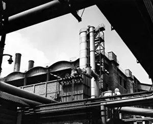 00614 Gallery: Garston Gas Works with its huge pipes and towering chimneys