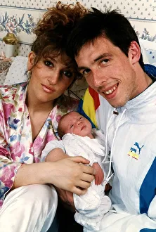 Gary Ablett of Liverpool with his wife Debbie and baby son Frazer Dbase Gary Ablett of Liverpool with his wife Debbie and baby son Frazer Dbase