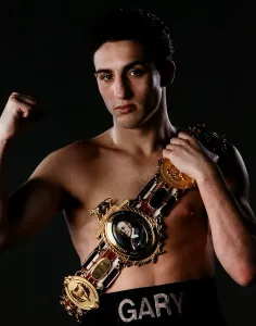 Gary Jacobs with his British Title Belt draped over his shoulder boxing Circa Gary Jacobs with his British Title Belt draped over his shoulder boxing Circa
