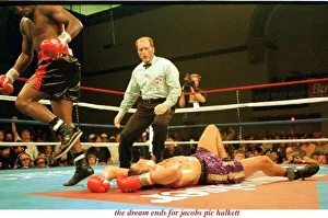 Gary Jacobs on floor fight Pernell Whitaker boxing 26th August 1995 Gary Jacobs on floor fight Pernell Whitaker boxing 26th August 1995