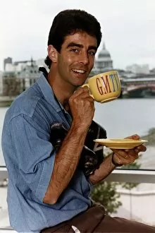 Images Dated 16th June 1992: Gary Stevens Former Footballer Signs Up For GMTV For The Morning Quiz Show