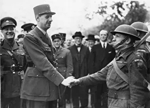 General De Gaulle paid a visit to a midland tank factory General De Gaulle paid a visit to a midland tank factory