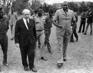 General Idi Amin of Uganda with his associate Bob Astles, a former British soldier General Idi Amin of Uganda with his associate Bob Astles, a former British soldier