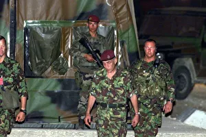 General Mike Jackson at French Base at Kumanovo June 1999 is photographed to General Mike Jackson at French Base at Kumanovo June 1999 is photographed to