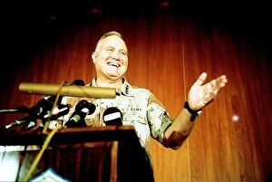 General Norman Schwarzkopf talking to his men during the Gulf crisis August 1990