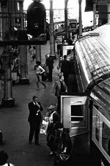 General pictures from a busy Newcastle Central Railway Station 6 July 1982