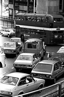 Images Dated 20th June 1979: General scenes of traffic scenes in Newcastle - traffic jam on the Swan House Roundabout
