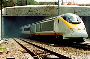 General view of a Channel Tunnel train Eurostar Circa 1992 General view of a Channel Tunnel train Eurostar Circa 1992