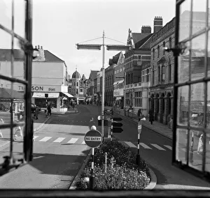 A general view of Wellingborough, Northamptonshire, seen through a window A general view of Wellingborough, Northamptonshire, seen through a window