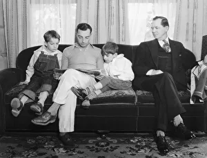 Three generations of Keatons Buster Keaton with son Joseph and grandsons Bob Three generations of Keatons Buster Keaton with son Joseph and grandsons Bob