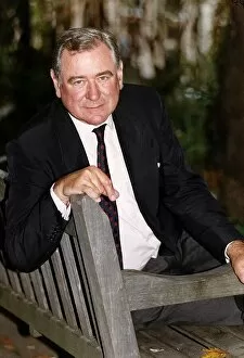 Images Dated 18th September 1991: George Baker actor sitting on park bench
